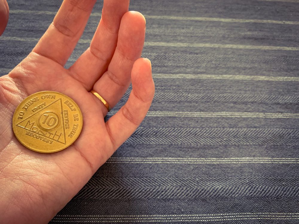 Sobriety anniversary coins for people in alcohol recovery